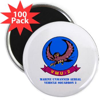 MUAVS2 - M01 - 01 - Marine Unmanned Aerial Vehicle Squadron 2 (VMU-2) with Text - 2.25" Magnet (100 pack) - Click Image to Close